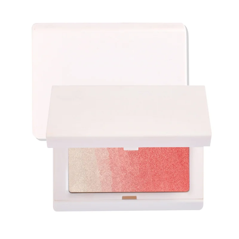 2 Colors Cream Cosmetics Highlighter and Blusher 2 in 1 Palette High Pigment Vegan Makeup Best Highlighter Blush Palette