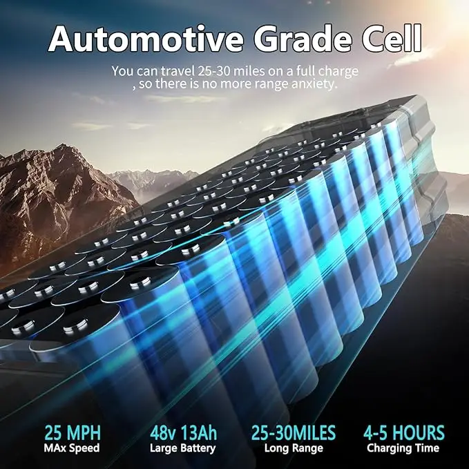 High-Performance E14 Electric Bicycle 48V 350W Motor Long-Life Lithium Battery Disc Brake System Steel Frame Outdoor Off-Road