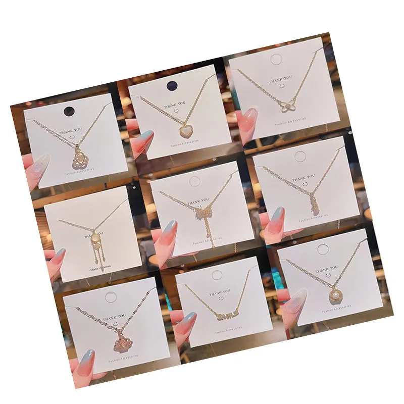 DAIHE Лидер продаж не тускнеет модное ювелирное изделие титановая сталь со стразами и жемчугом ожерелье для женщин