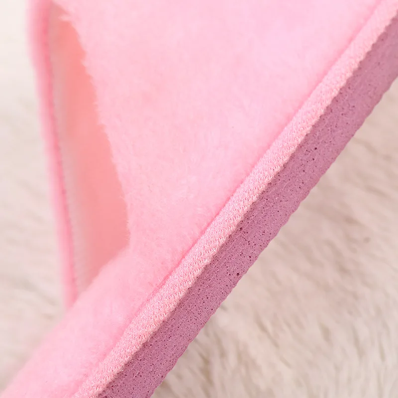 New Plush Indoor Home Autumn and Winter Wooden Floor Warm EVA Rubber Sole Nail Salon Hotel for Cotton Slippers