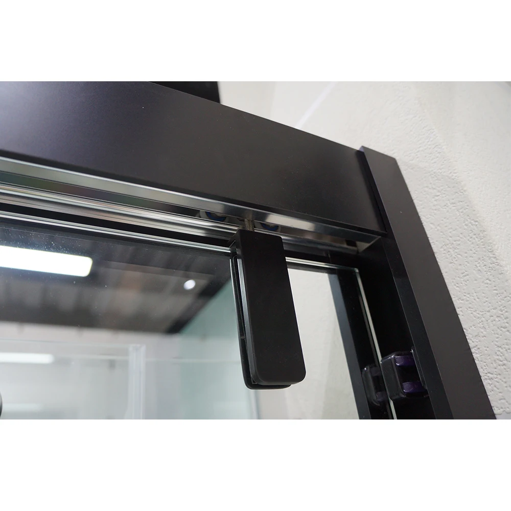 Kmry 8/10/12 мм закаленное стекло матовая Черная Нержавеющая Сталь фурнитура обход раздвижной душевой двери, душевая кабина