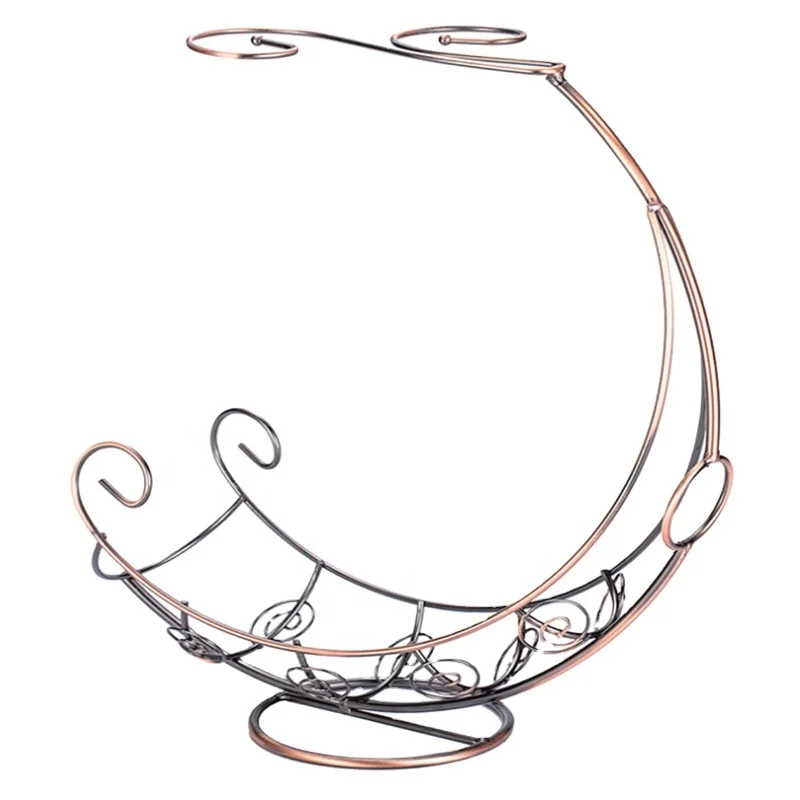 Creative Retro European Style Red Home Wine Glass Holder Rack Wholesale Buckets, Coolers & Holders Metal All-season Decoration