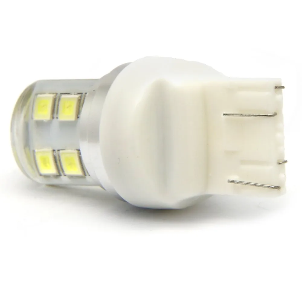 T25 3157 T20 7443 Strobe flash Blink 12 SMD 2835 LED Silicone reverse lights brake light Parking Lamp 12V White red blue