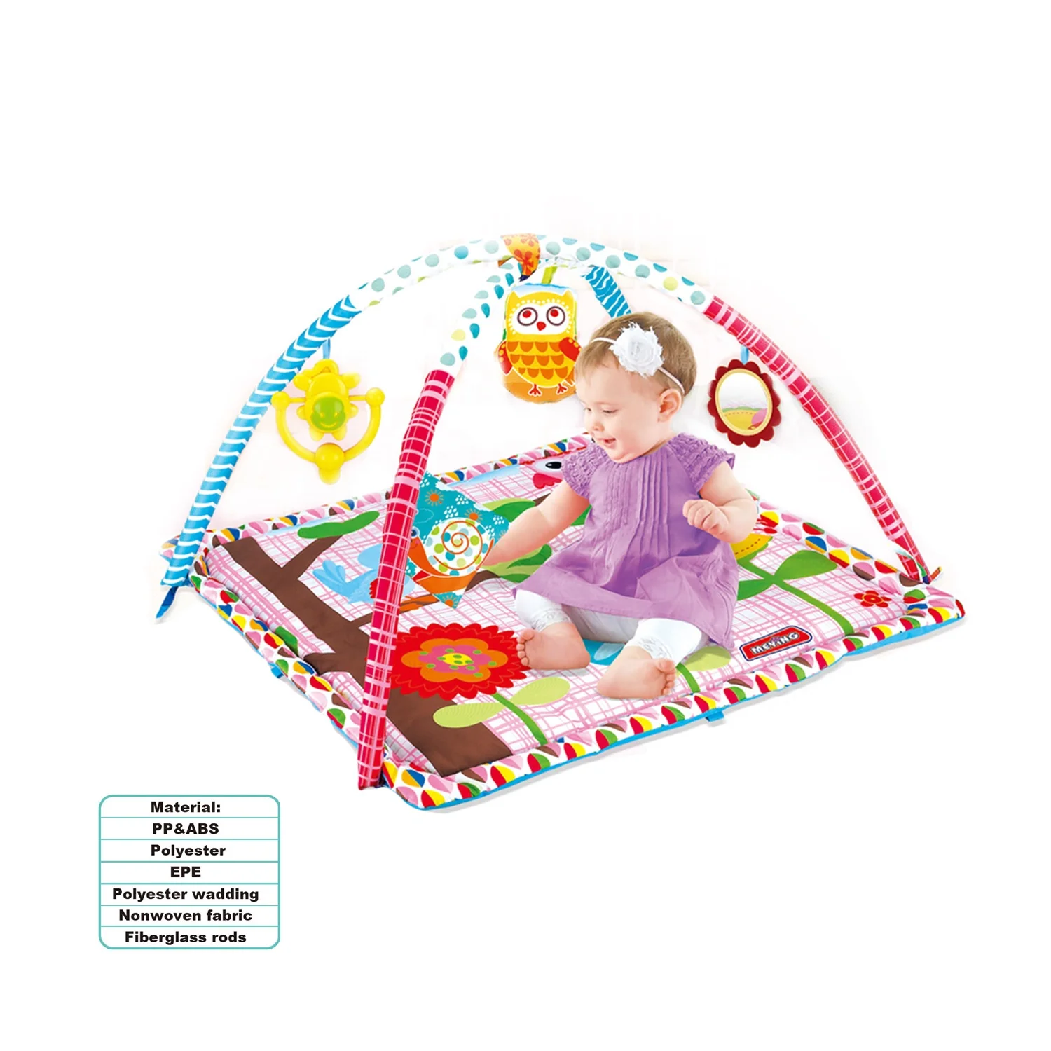 Infant high quality soft Washable Animal World Baby Gym Play Mats educational pads
