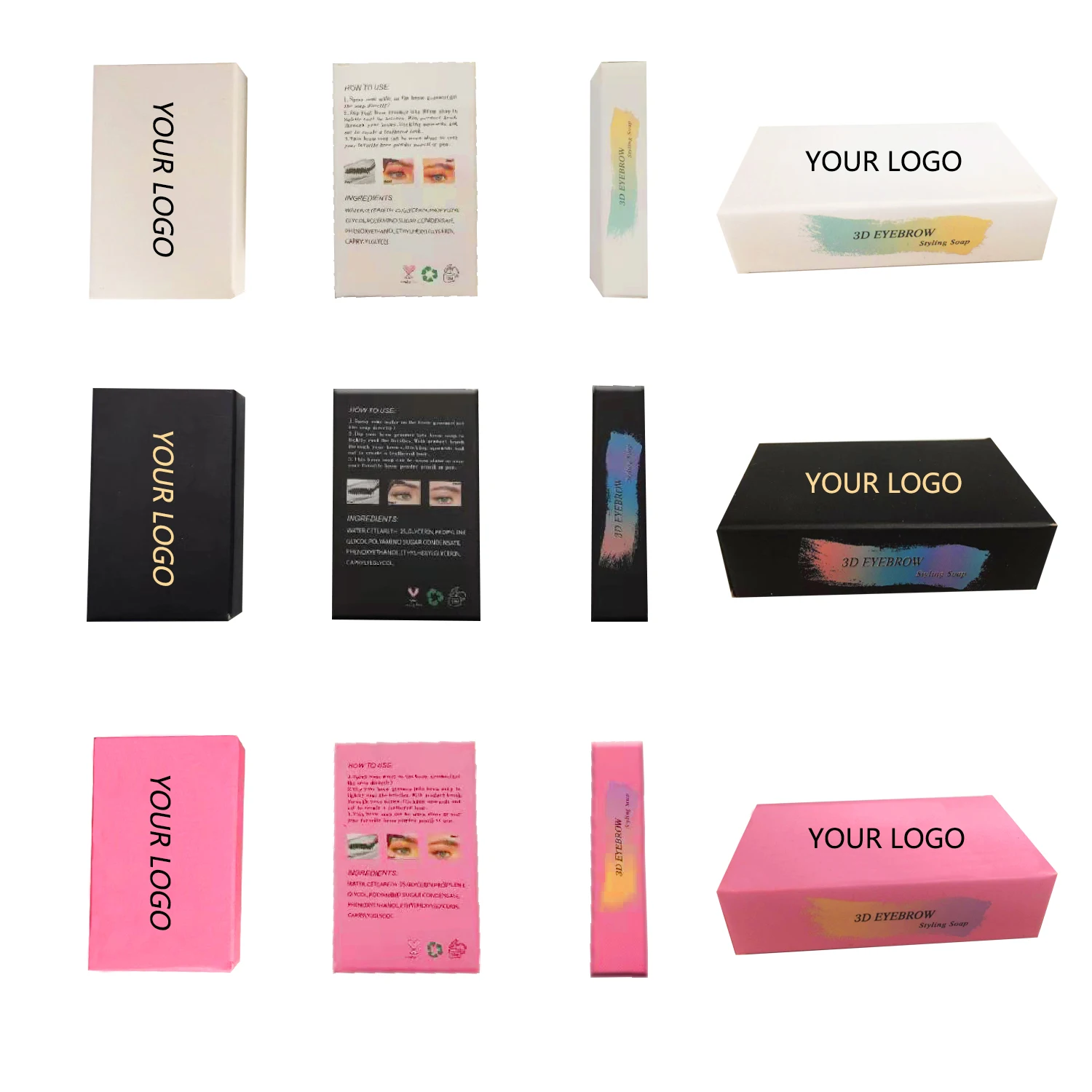 Personal customized label eyebrow styling soap transparency soap long lasting waterproof eye brow soap