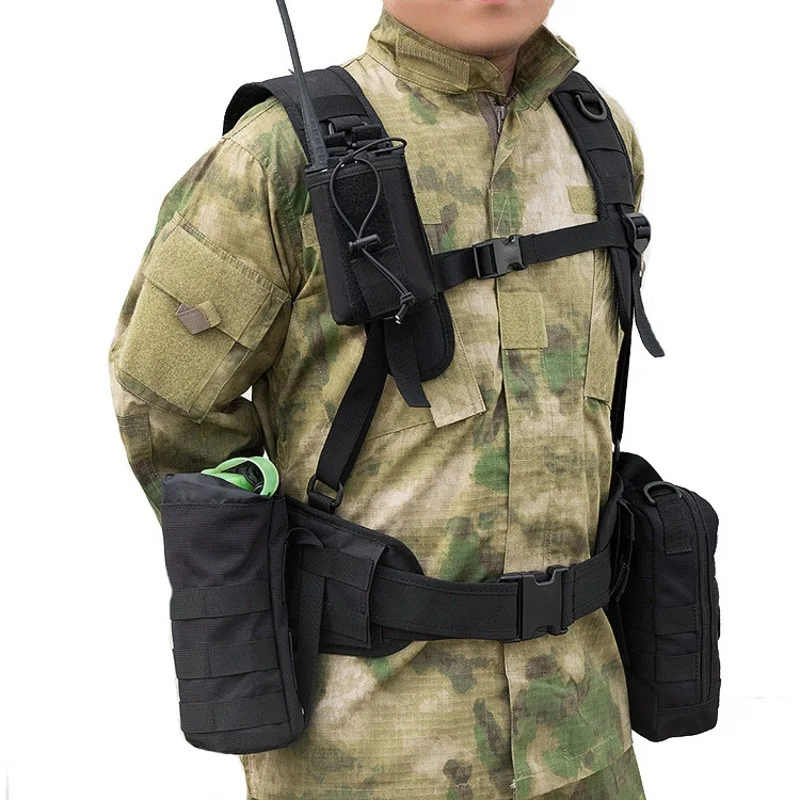 Wholesale Tactical Gear Molle Chest Rig Black Green Brown with Adjustable Straps Shoulder Pad