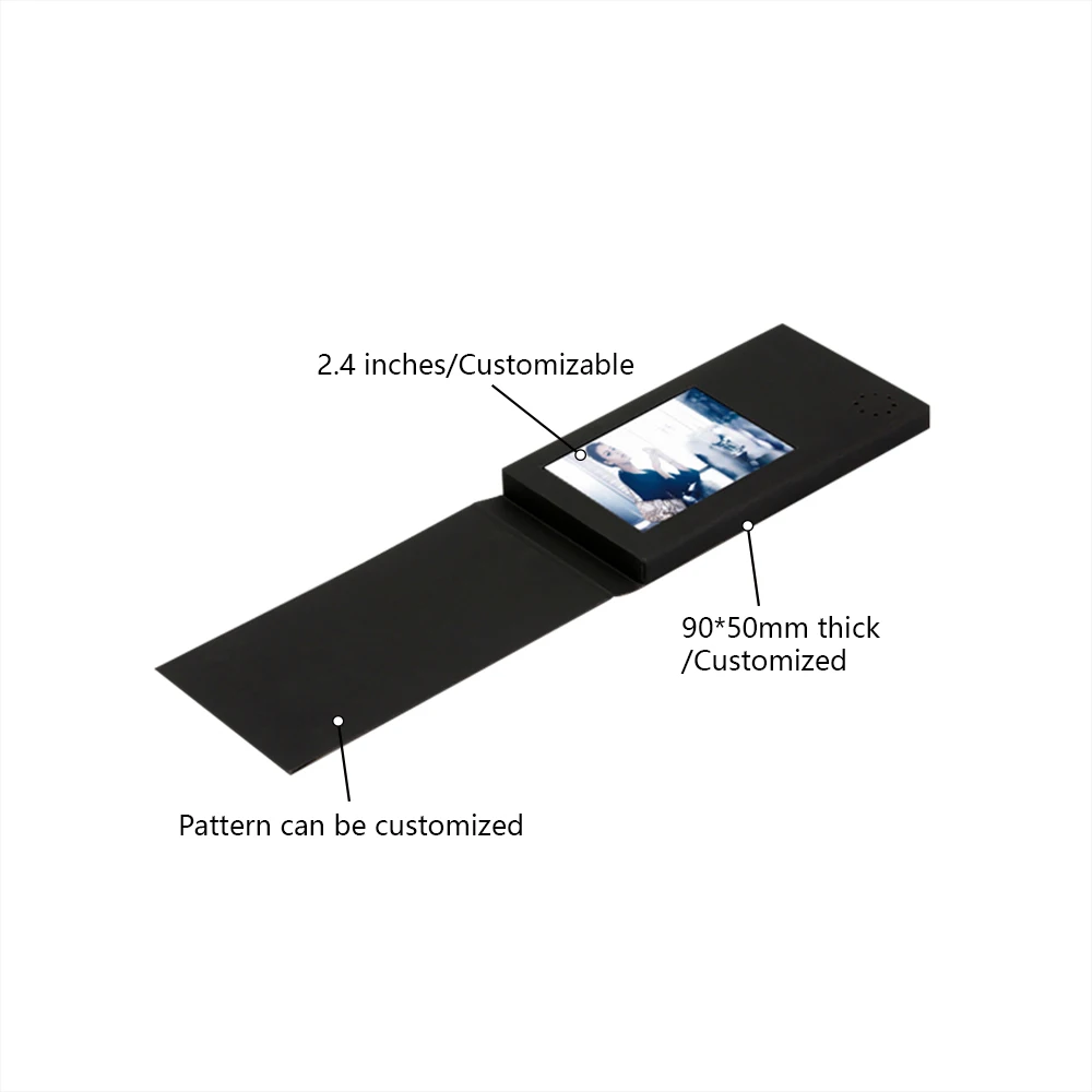 Palm size Video greeting card for Business Gifts 2.4 inch lcd screen greeting card
