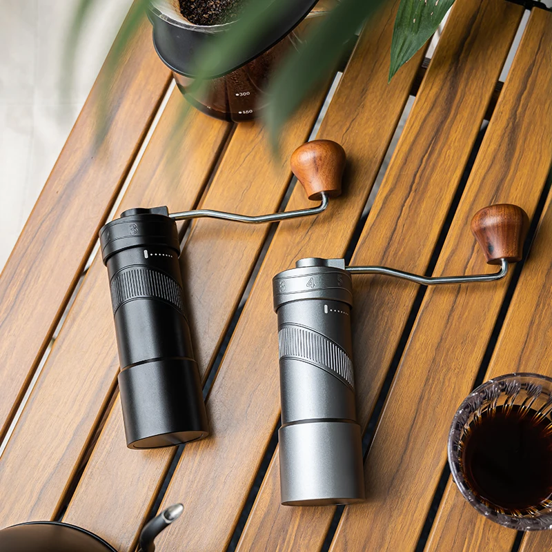 New Stainless Steel Burr with 5 Pins Manual Coffee Grinder Adjustable Grinding Degree for Home Use