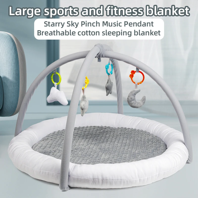 High quality soft plush foldable  infant baby cotton play mat newborn  blanket play mat baby crawling mat baby product