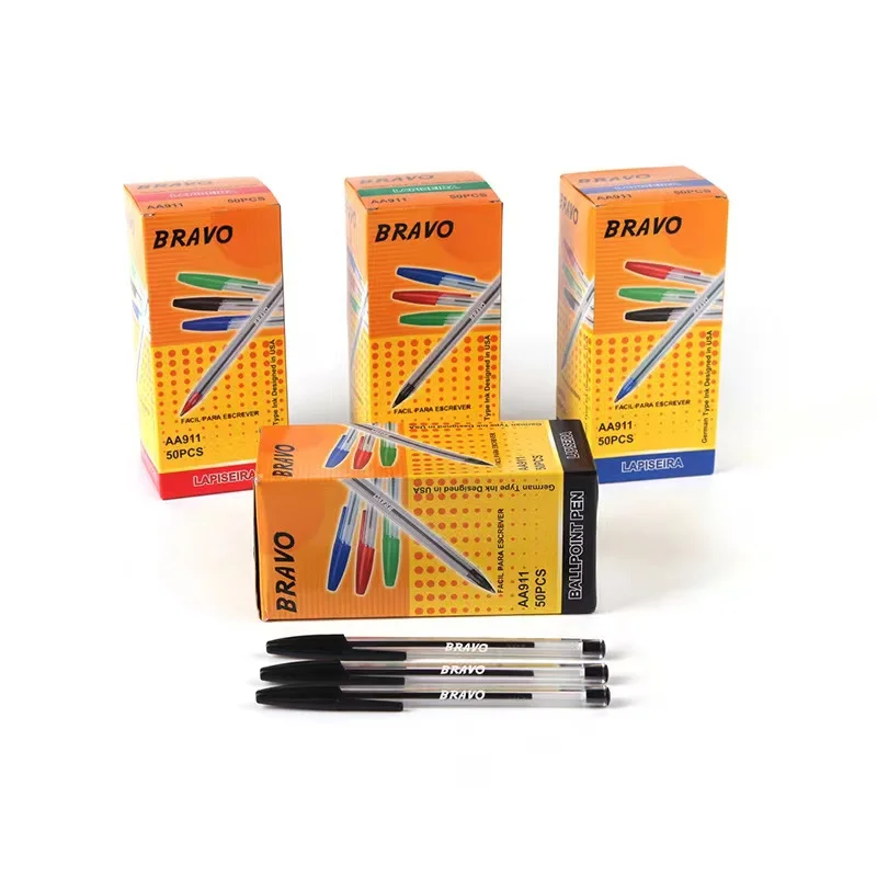 Оптовая продажа шариковая ручка производители оптом синяя пластиковая 50 шт. шариковых ручек в