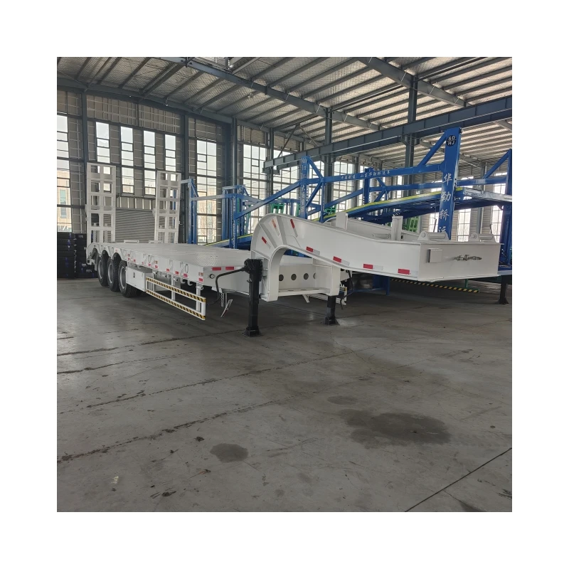 Manufacturer Supply Flatbed Semitrailer 2/3/4 Axles 40 Ft 3 Axle Low Bed Semi Trailer hot sale