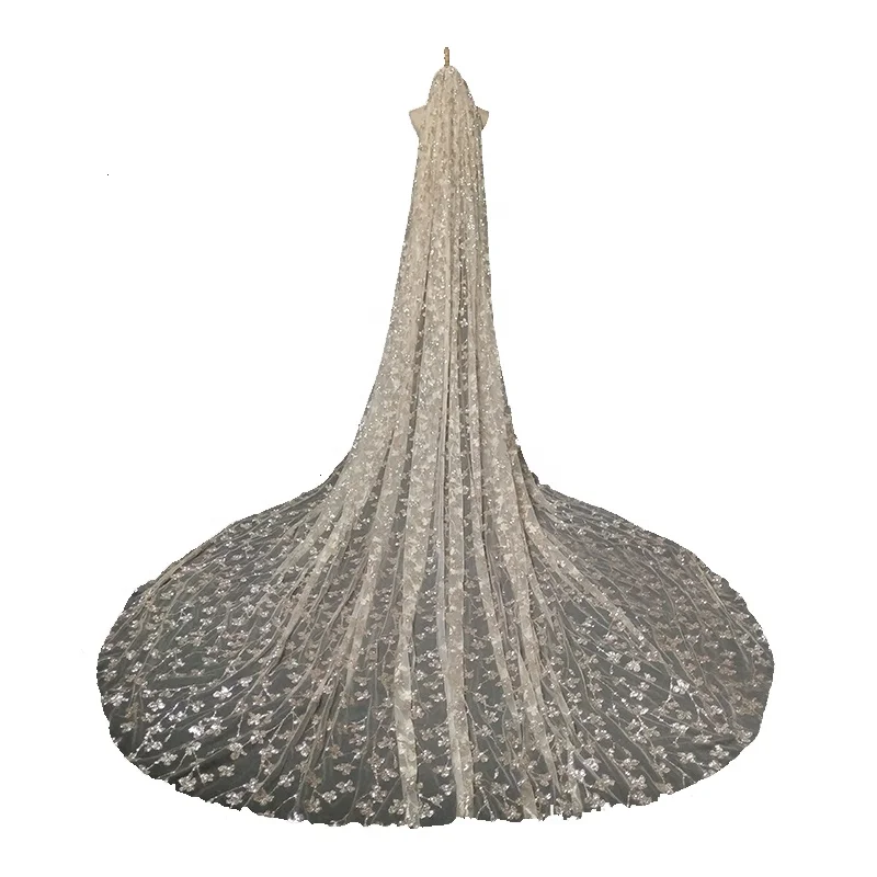 
Professional standard Factory Wholesale High Quality Tulle Champagne Veil 