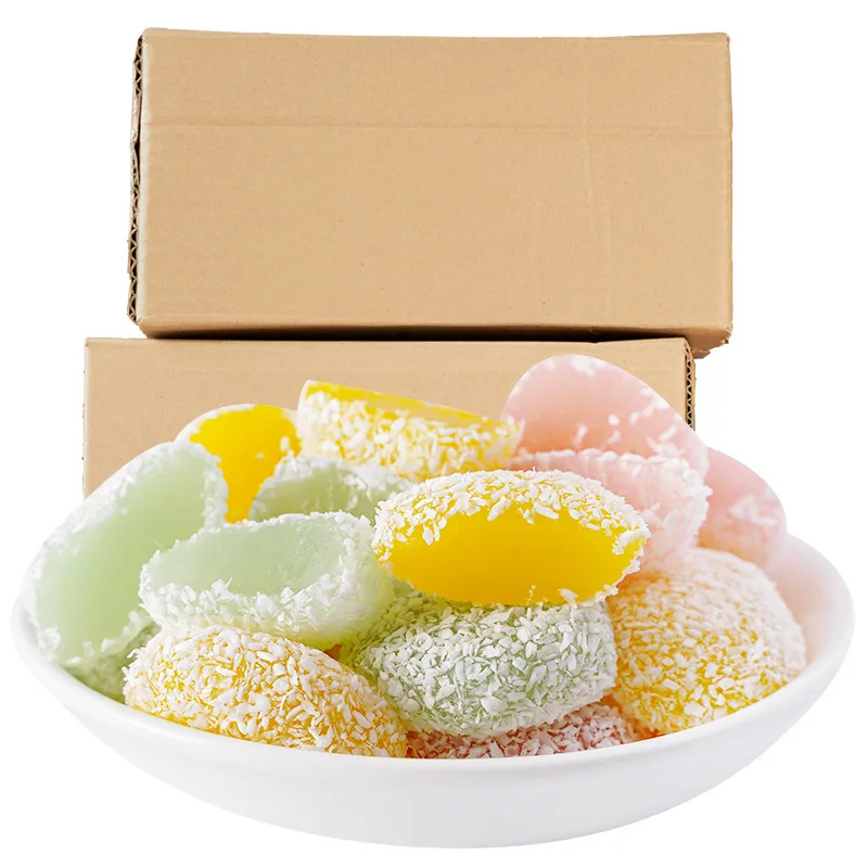 Chinese traditional desserts box pastry mixes Shredded Coconut Mochi Gnocchi with fruity flavor 30 bags