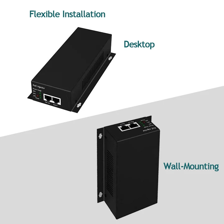 Active 802.3 BT 60W Gigabit PoE injector 48v