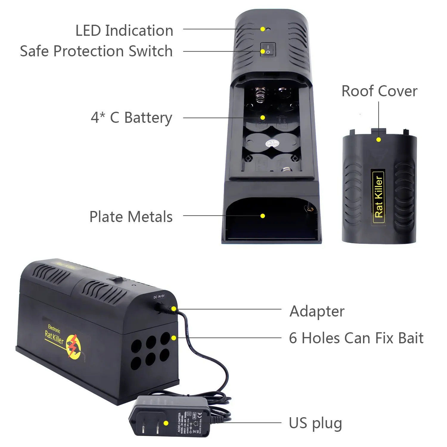 GH-190 Hot Sales mouse killer rat trap
