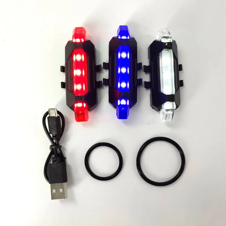 Mini Bike Accessories Super Bright Bike Rear Front Light Set USB Rechargeable Waterproof LED Bicycle Tail Light