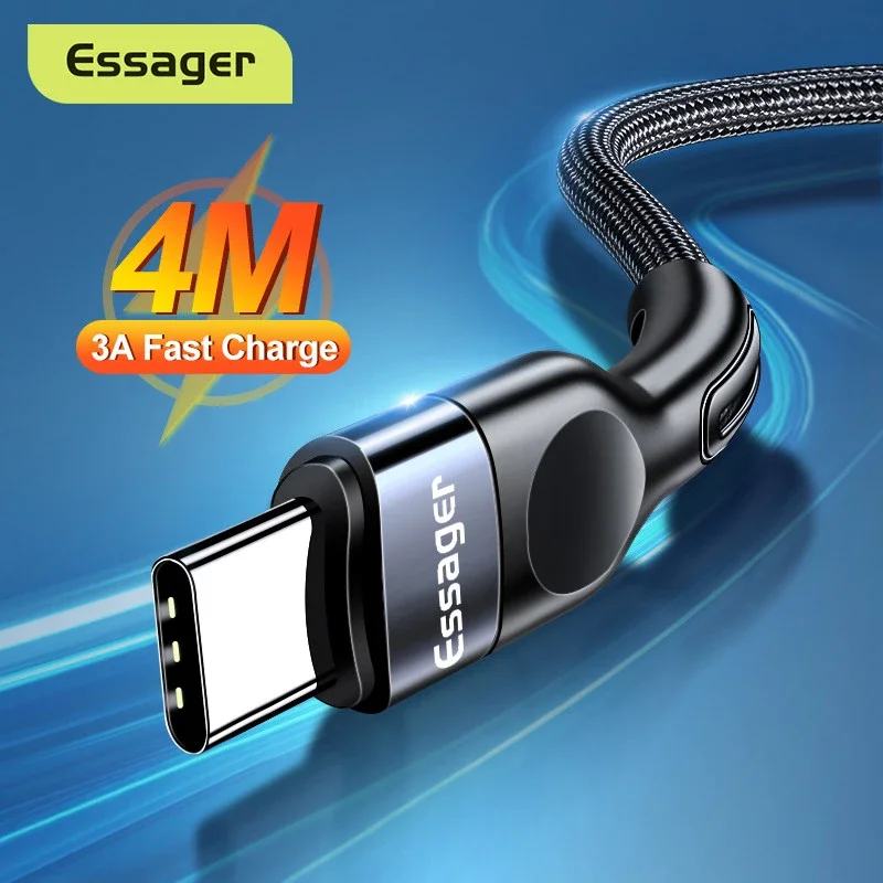 Essager 2021 Type-C USB Cable 3A Fast Charge 480Mbps/s Data Transmission Type C Cable