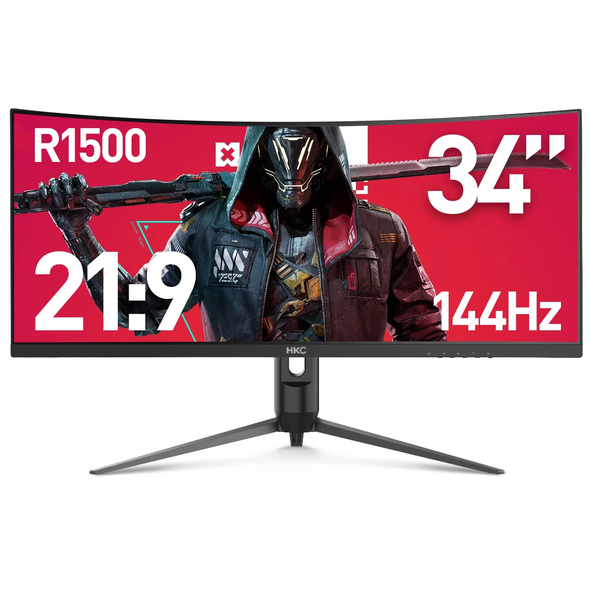Игровой монитор HKC 34 дюйма WQHD 144 Гц 1 мс поворотный подъем изогнутый экран 21:9