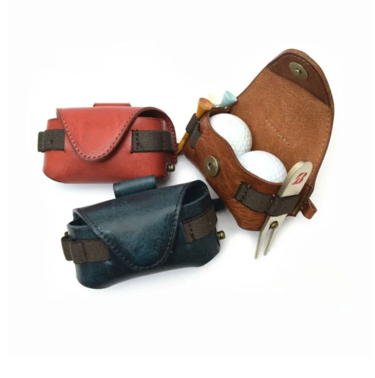 FAMA OEM Custom Leather Golf Ball Bag for Two