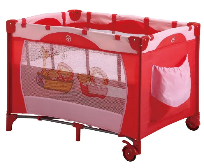 
Folding portable travel cot baby metal iron cribs 