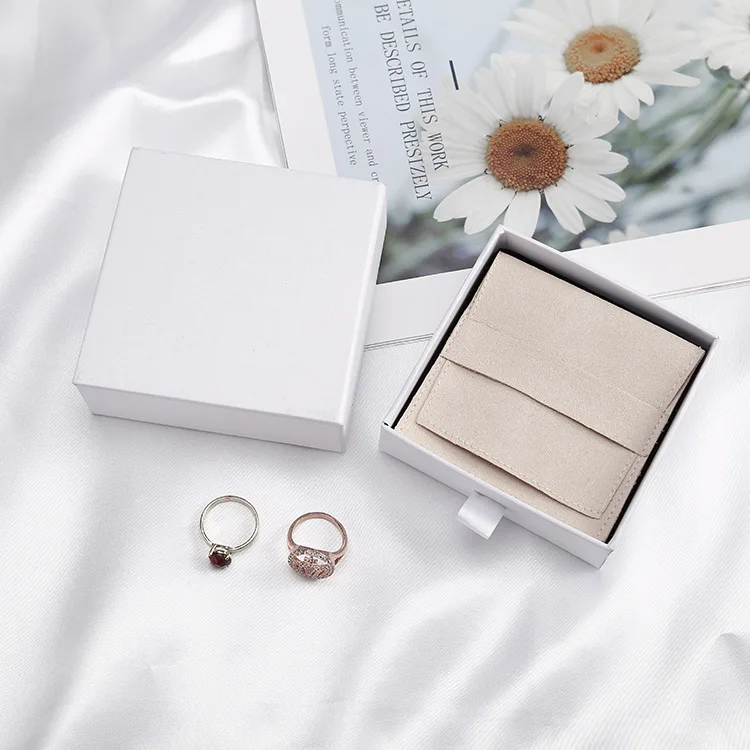 Custom Size Color and Logo Printed Small Envelope Flap Jewellery Package Pouch Microfiber Jewelry Bag