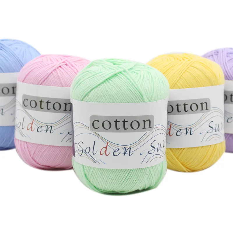  50g 8 strands 100% Cotton Yarn for Knitting Crochet Hand Baby Wool Lot