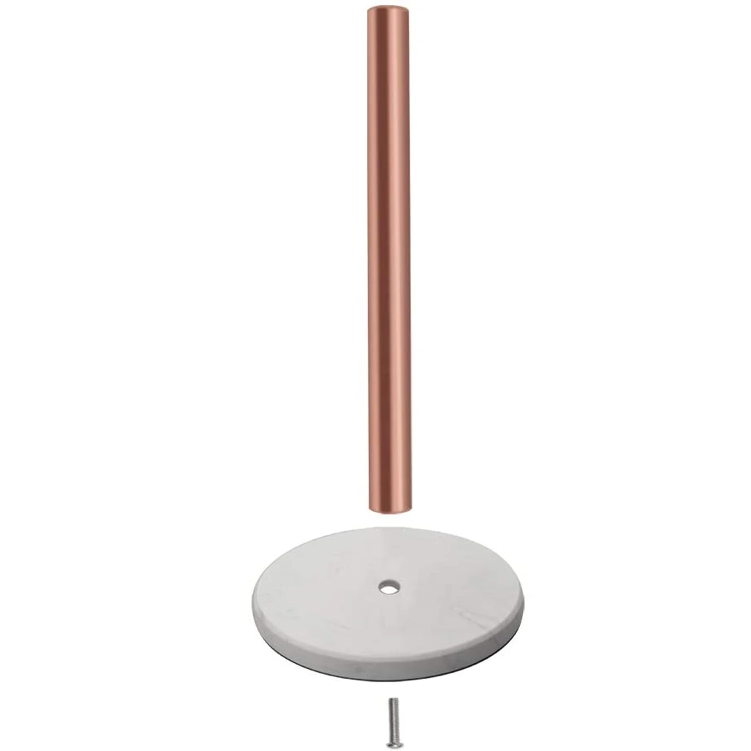 Marble Paper Towel Holders Copper Plated Standing Kitchen Paper Towel Holder with Marble Base