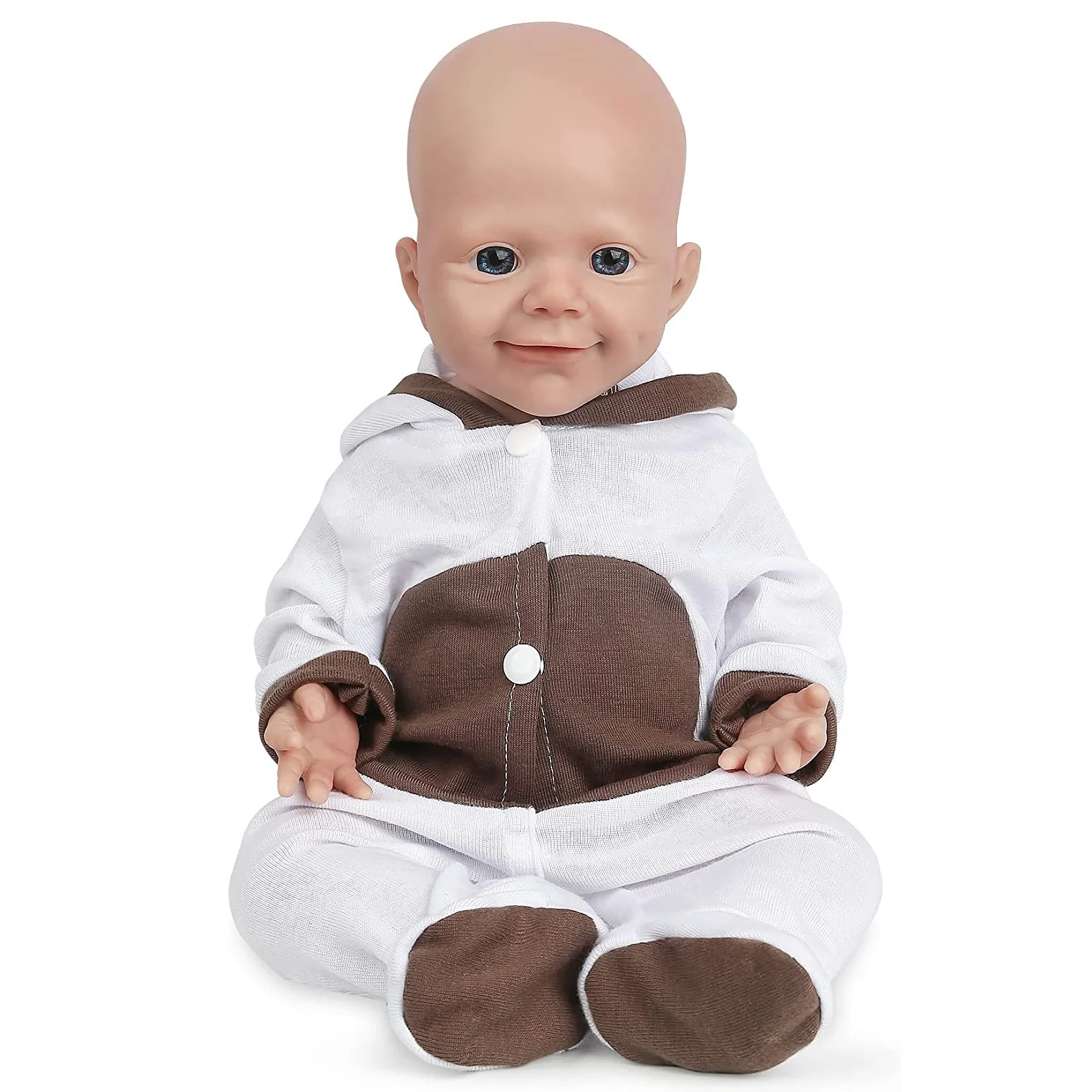 18 Inch Silicone Full Body Realistic Newborn Baby Dolls Lifelike Reborn Babies