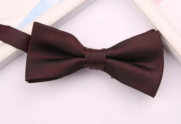 Perfect fashion luxury solid adjustable bow tie straps mens plain black red navy bow ties
