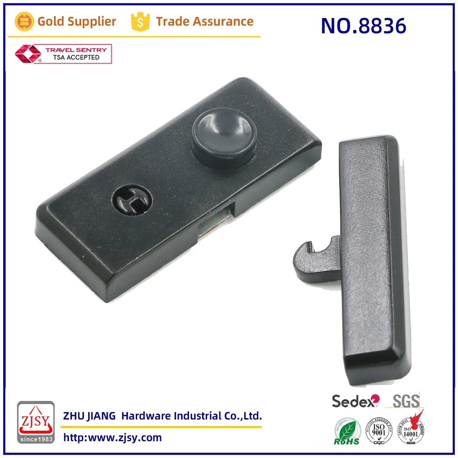 8836 hot selling products with lock buckle pair lock fashion gift box lock factory direct sales case hardware accessories