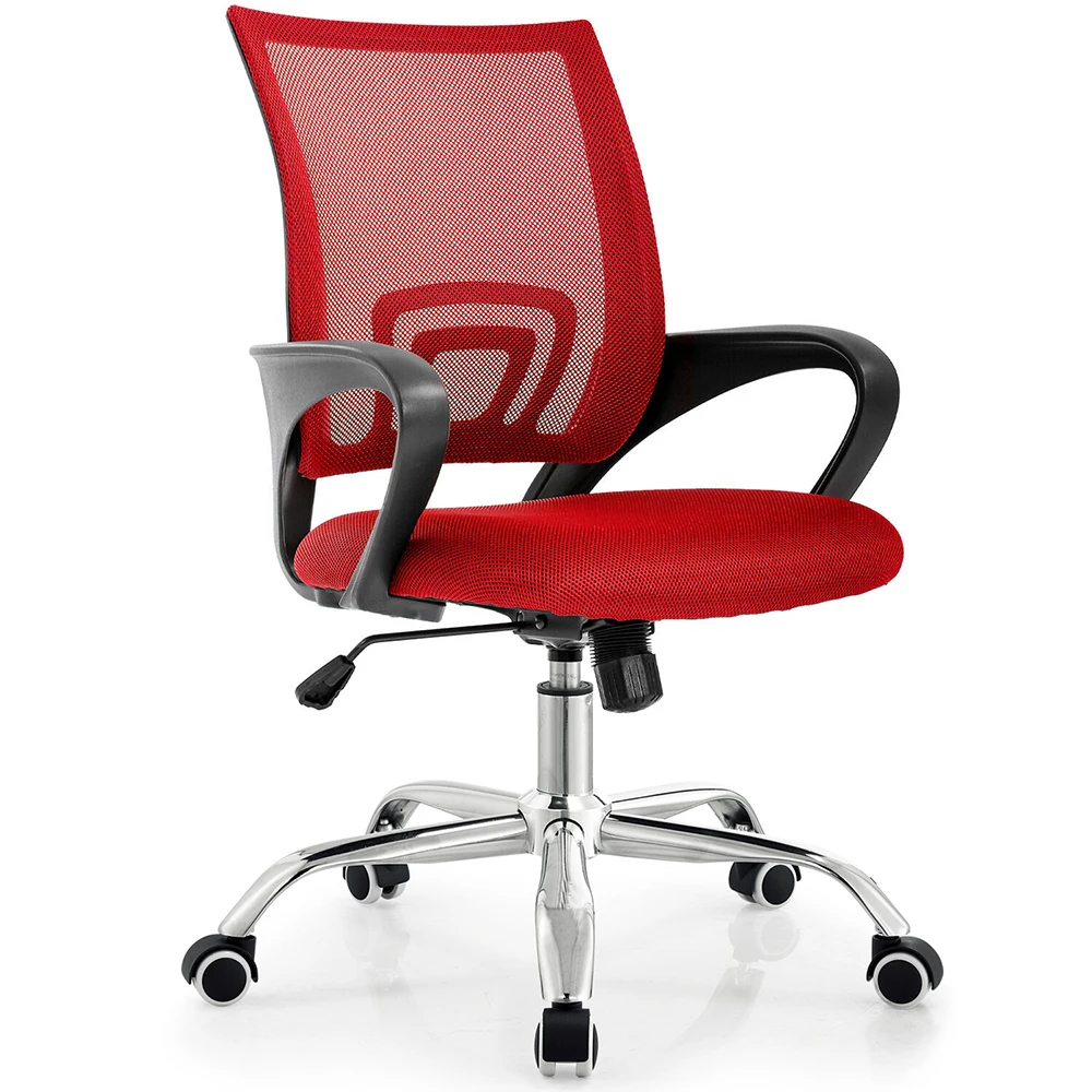 Factory Supply Cheap Free Sample Ergonomic Executive Metal Mid-Back Mesh Swivel Fabric Home Office Chair