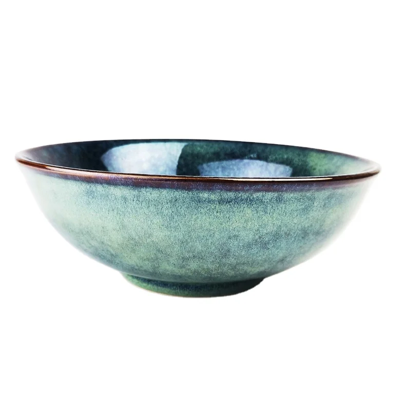 2022 New Reactive Porcelain Soup Bowl Ceramic Serving Bowl