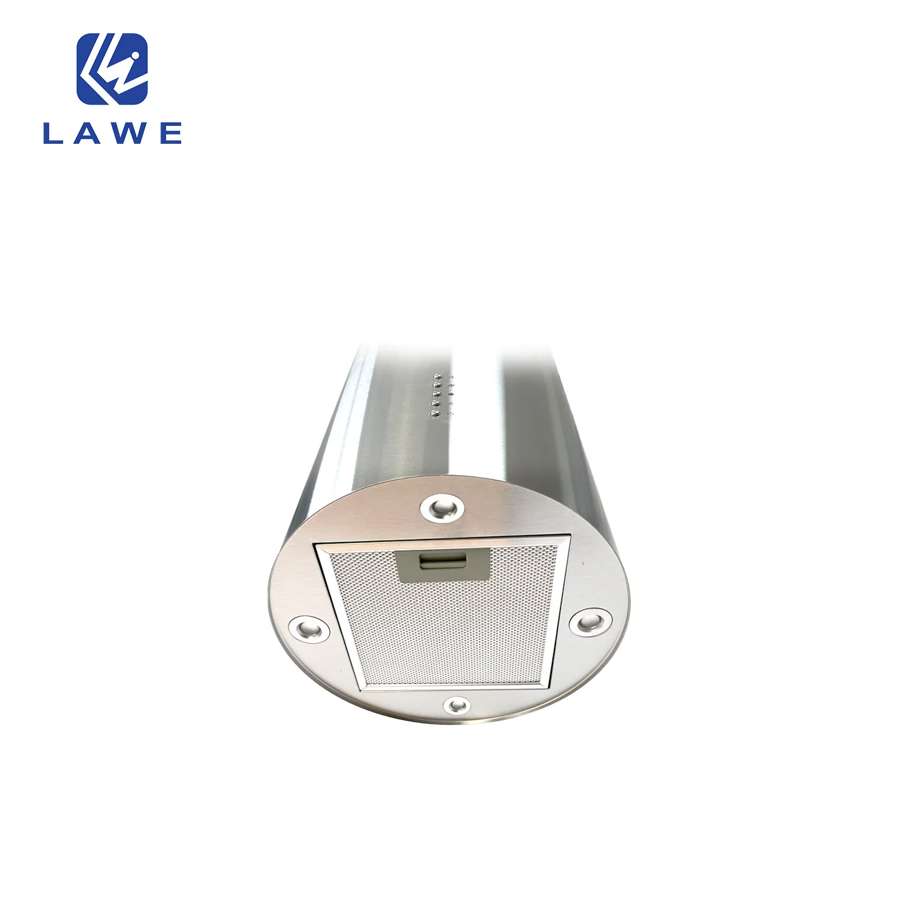 New Product Cylindrical Island Type Kitchen Hood with Aluminum Filter and 4 LED Lights Low MOQ Good Quality Range Hoods