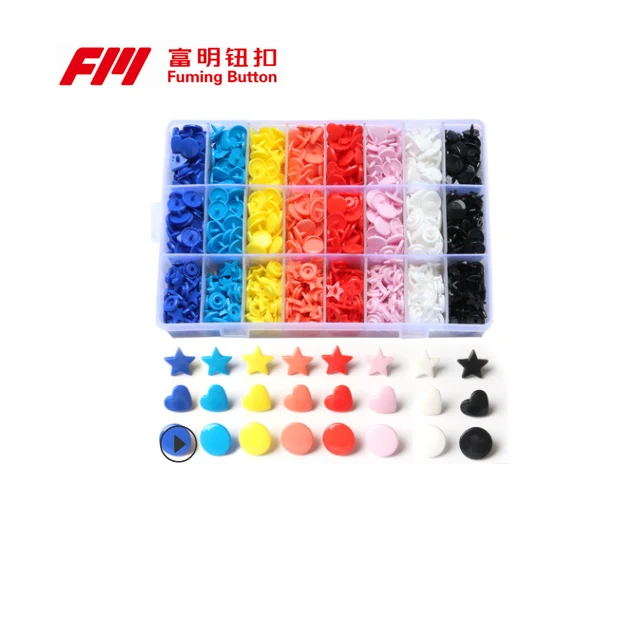 Various Colors Available eco friendly Snaps Button Manufacturer In China Snap Fastener T3 T5 T8 Plastic Snap Buttons