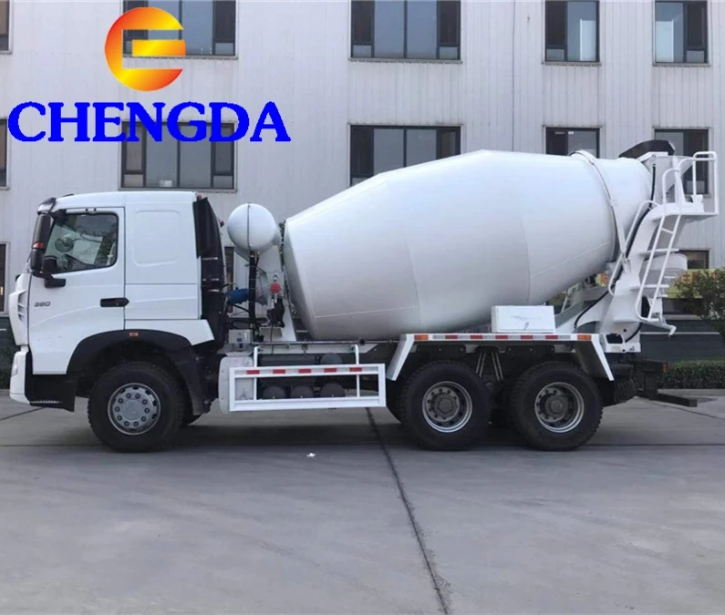 Used SINOTRUK  HOWO 10 Wheels Self loading 6CBM Concrete Machinery Engines Cement Machine Concrete Mixer Truck Prices