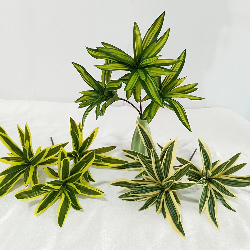 Artificial Lily bamboo simulated green indoor plant for home decoration Artificial plastic tropical Brazilian wood leaf branch