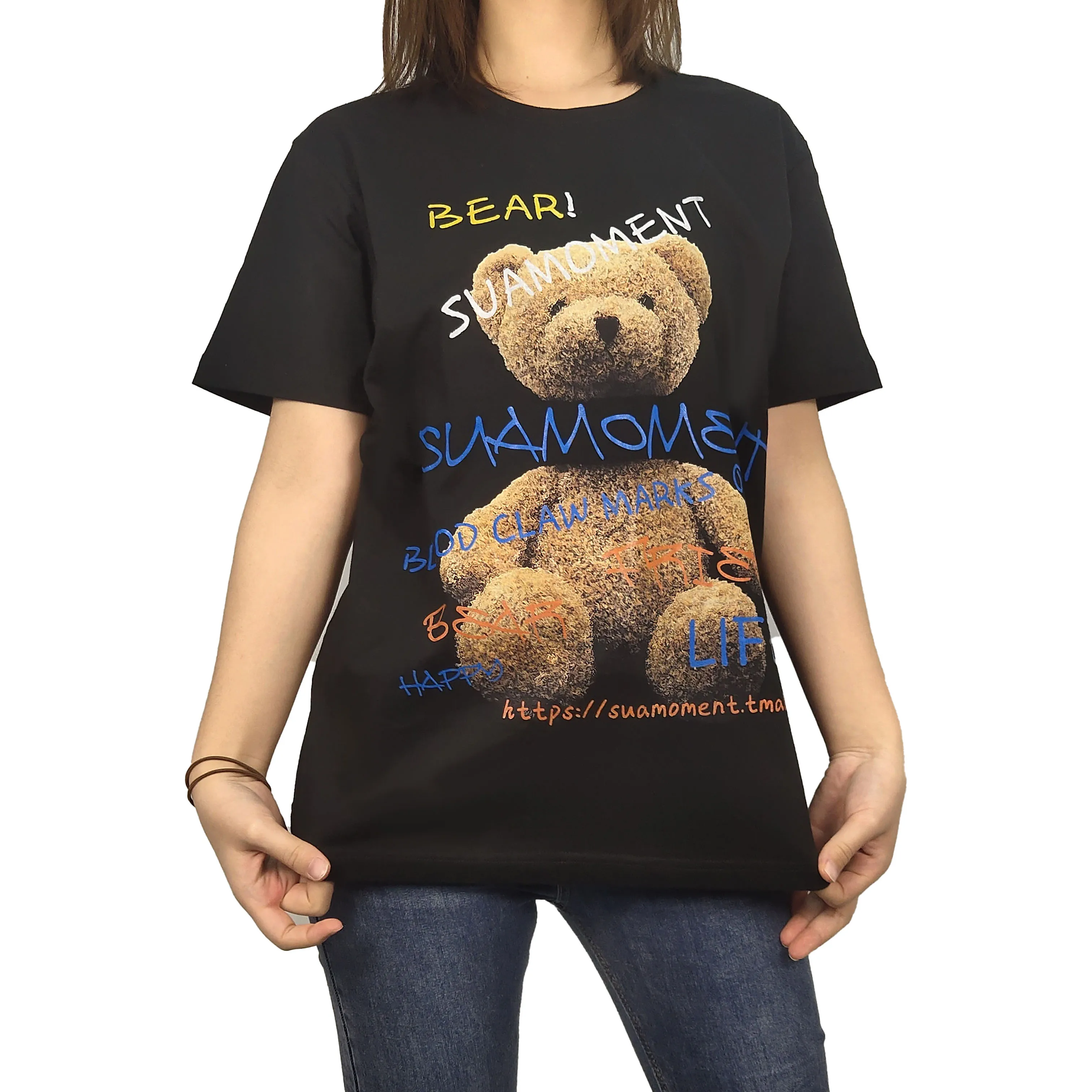 Оптовая продажа, женские футболки большого размера в стиле хип-хоп с 3D-принтом и логотипом на заказ