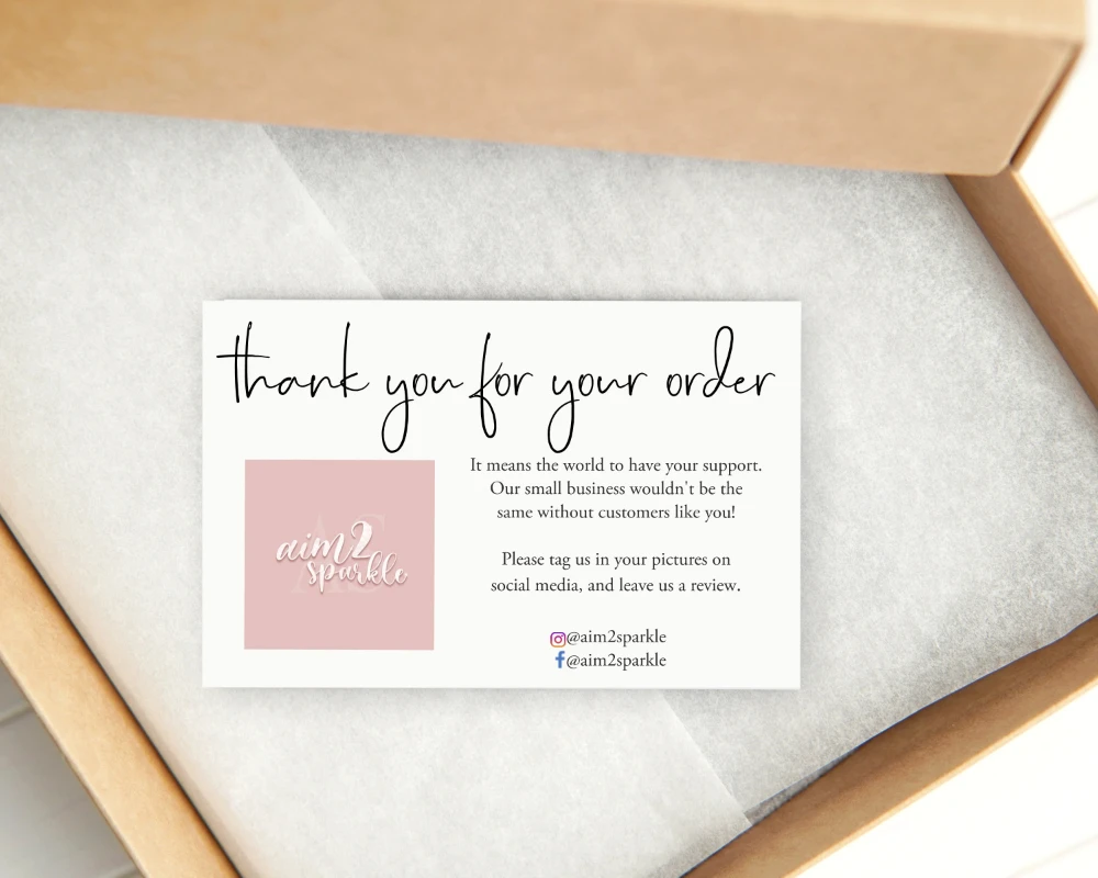 Thank You For Your Order Cards Thank You For Your Order Cards Custom Thank You Card For Business