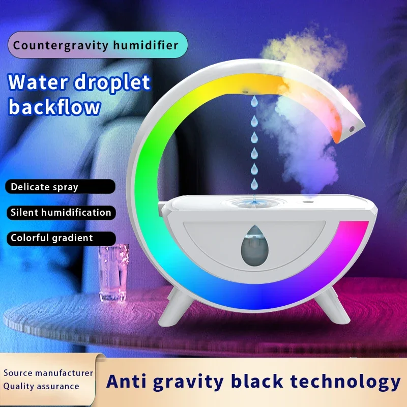 Wholesale Antigravity Droplet Colorful Atmosphere Light Air Humidifier Usb Household Water Drop Anti Gravity Humidifier Diffuser