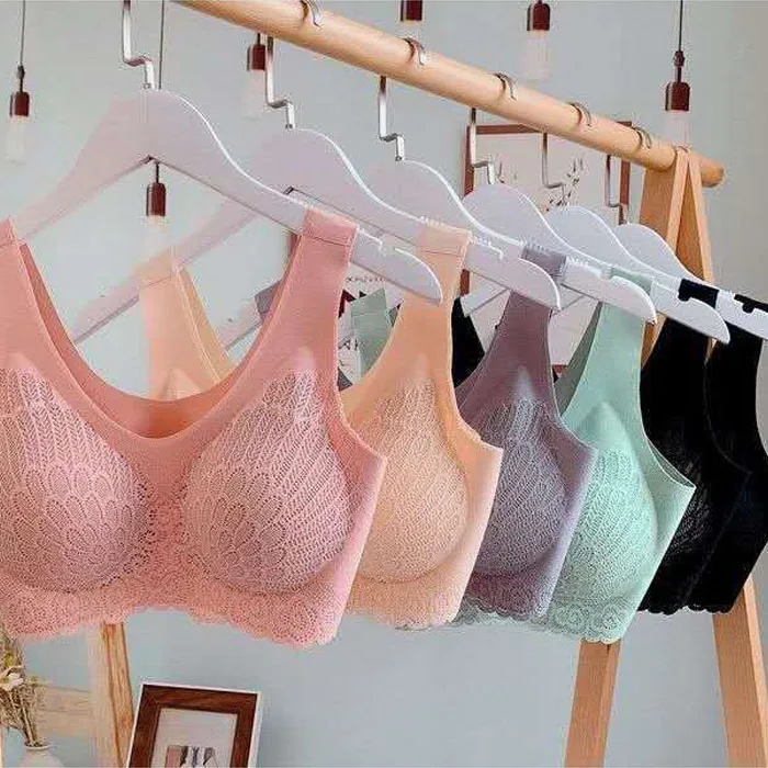 Women sexy Bra Women Push Up High Elastic Soft Seamless Lace Bra