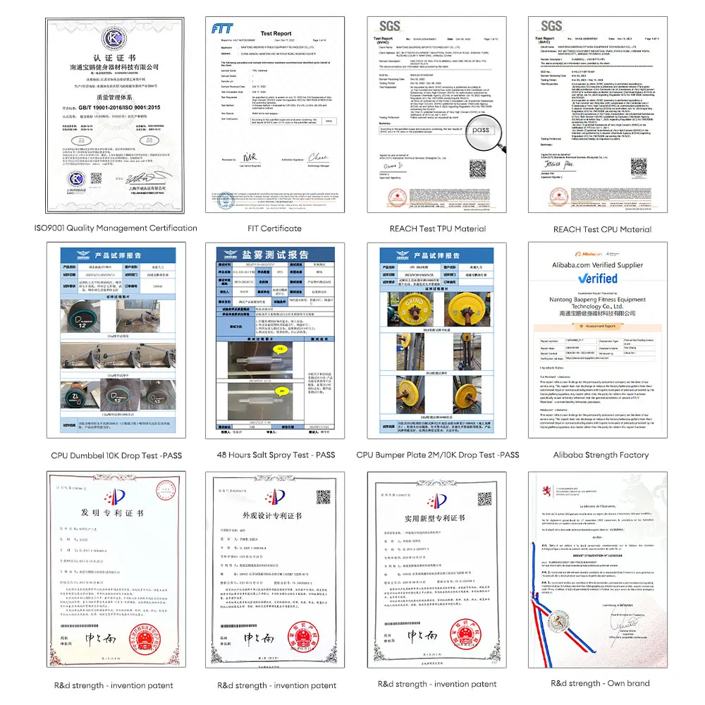 Commercial Rubber Grip Gym Weight Plates 3-Grip Design with TPU Coating 51mm Stainless Steel Hole fitness equipment Custom Logo
