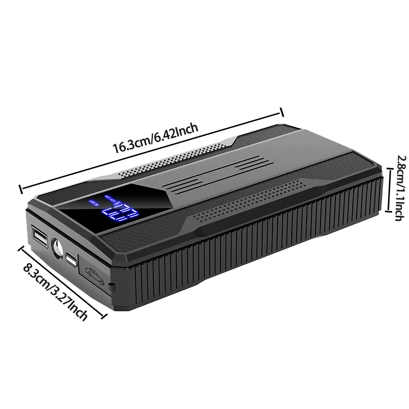 BR 2024 Hot Selling JumpStarter Battery 12V Portable Car Battery Booster 1000A Peak Current With LED Flashlight