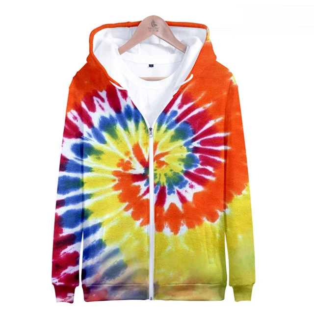 3D Tie Dye Flashbacks Hoodie Men Women Colorful Psychedelic Zipper Hoodies Sweatshirt Harajuku Streetwear Jacket Coat Clothes