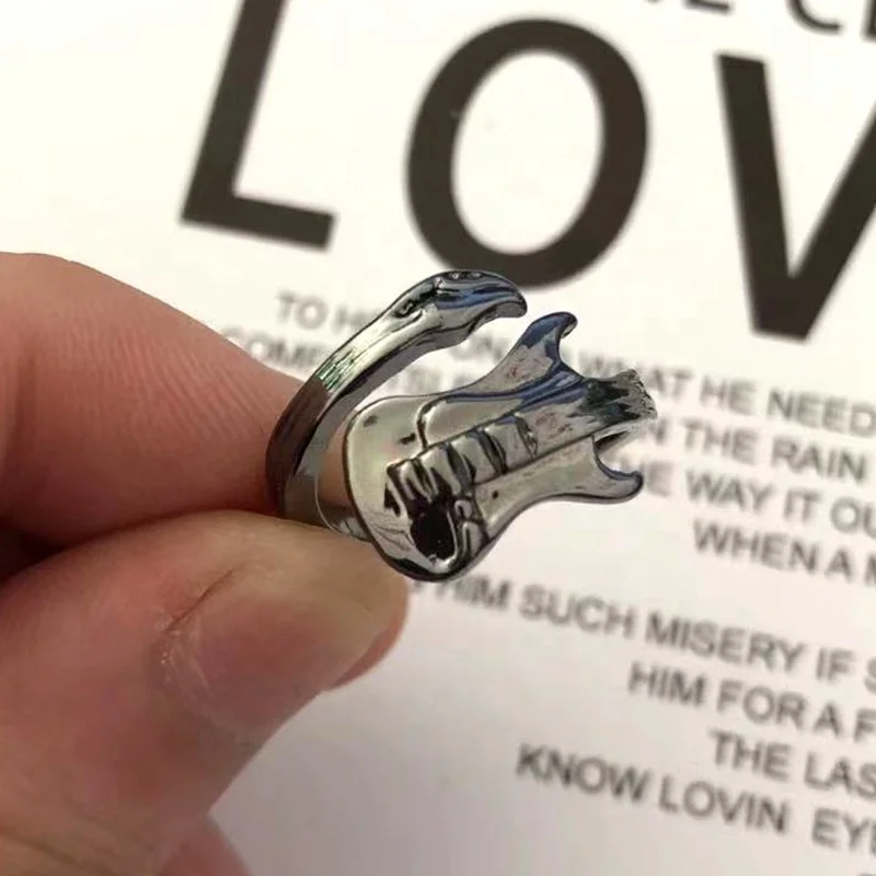 Hot Sale Adjustable Rock Accessories Guitar Ring For Couple Lovers Girlfriend