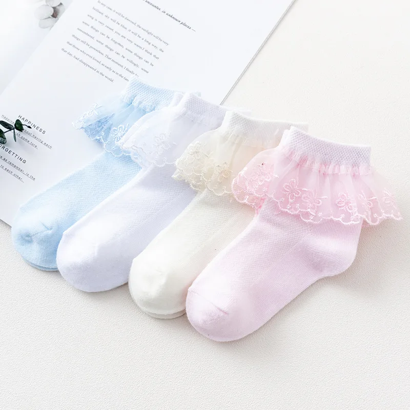 Princess Girls Thin Socks Summer Mesh Baby Socks Children Lace Socks