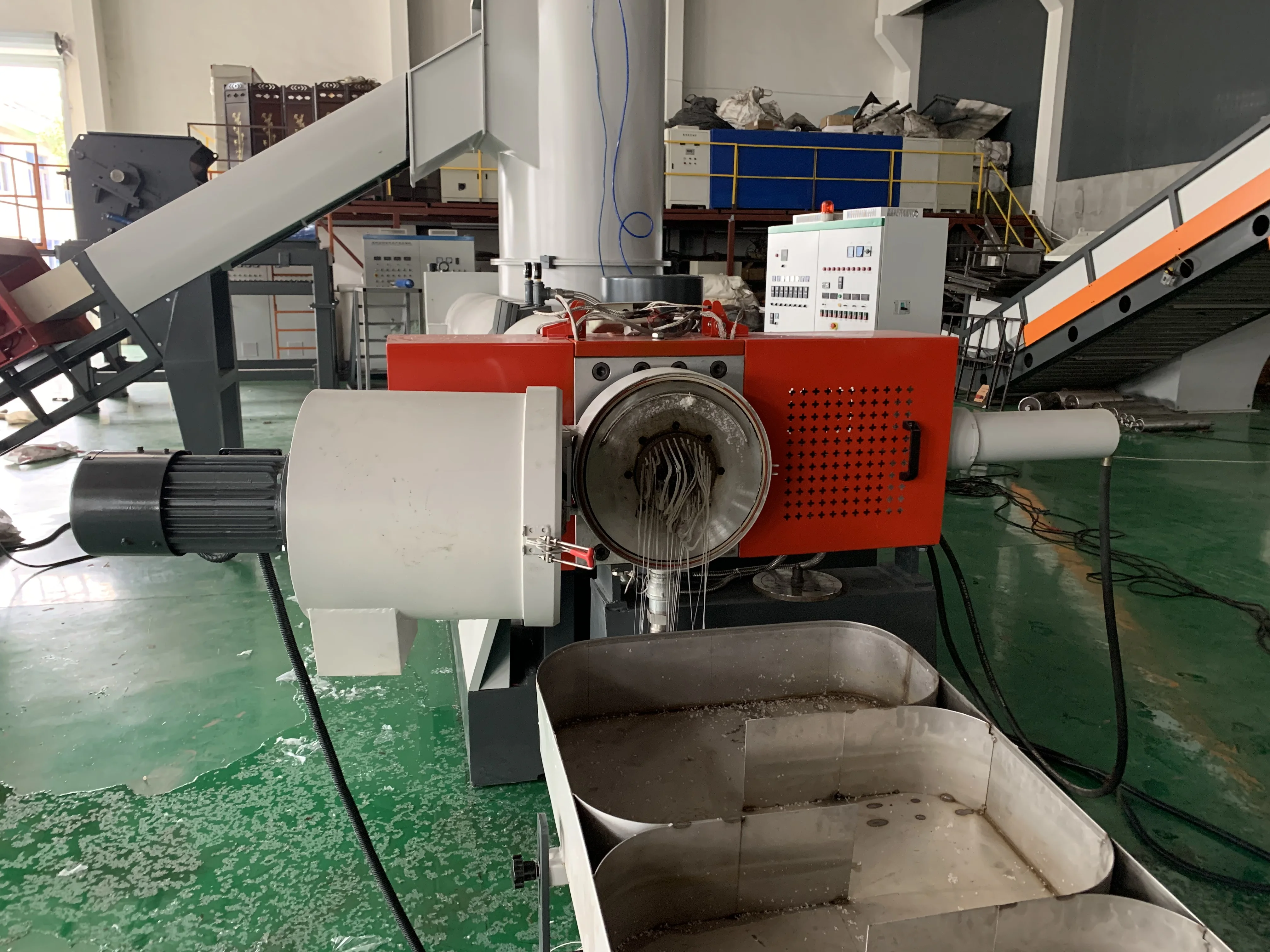 Waste PP PE PET BOPP film recycling granules machine durable plastic pelletizing machine