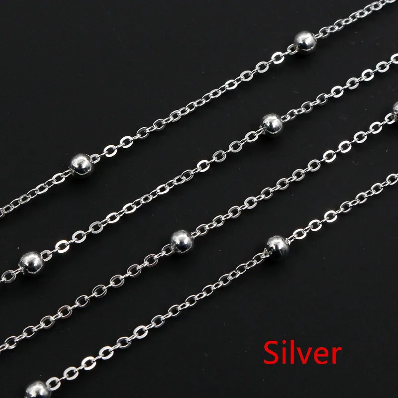 5 Meters/lot 3.5mm Ball Chains Bronze Gold Silver Color Handmade Necklace Bracelet DIY Jewelry Making Findings Accessories