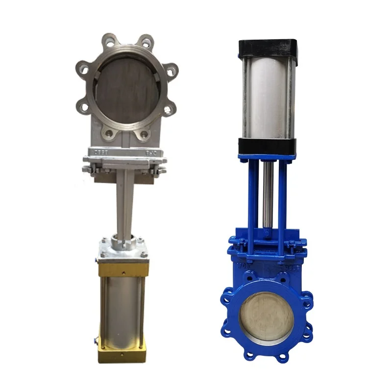 Stainless Steel Pneumatic rising rod knife gate valve Air Operated Knife Gate Valve