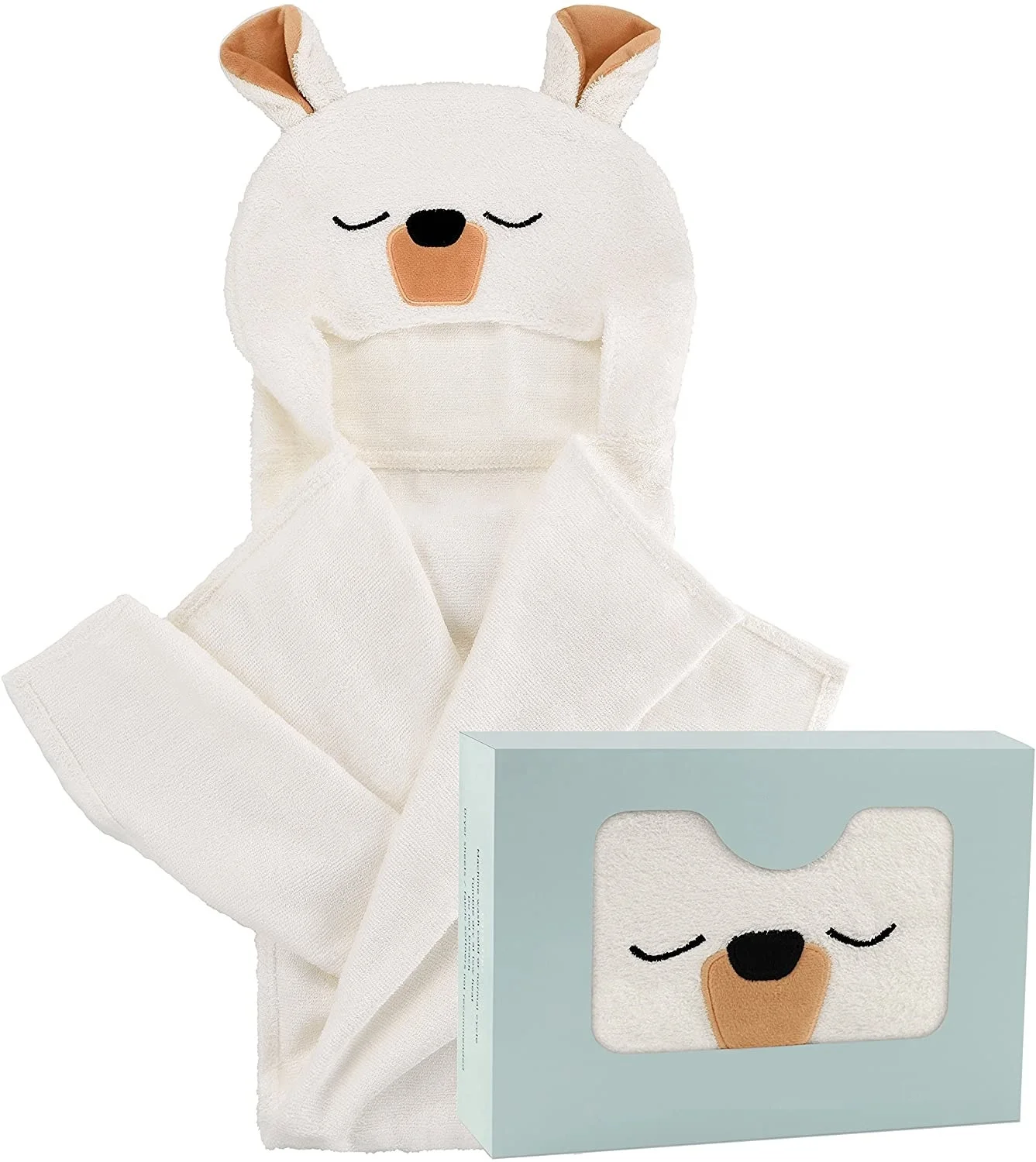 Органическое бамбуковое и хлопковое детское полотенце с капюшоном и мультяшным дизайном, детское банное полотенце для младенцев и малышей