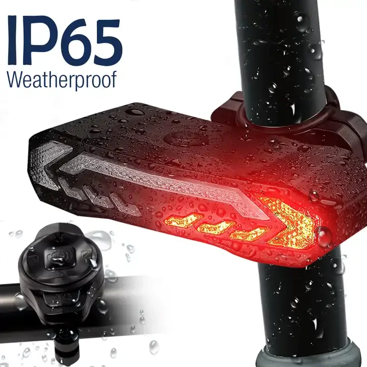 Multi Turn Signal Light USB Rechargeable And Easy To Install Ebike E-scooter Bike Rear Light Charging Rear Bike Light